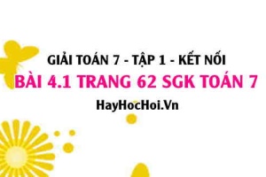 Giải bài 4.1 trang 62 Toán 7 Tập 1 SGK Kết nối tri thức